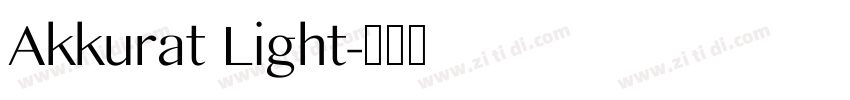 Akkurat Light字体转换